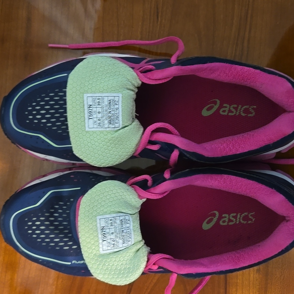 ASICS Gel Keyano 22 FluidRide Navy/Pink Women's Running Shoes - T-597N Size 8 - Picture 10 of 11